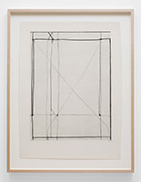 Richard Diebenkorn / 
#1 from Nine Drypoints and Etchings, 1977 / 
drypoint with scraping and burnishing / 
Plate: 23 3/4 x 17 11/16 in. (60.3 x 44.9 cm)
Sheet: 30 x 22 in. (76.2 x 55.9 cm) / 
Framed: 35 5/8 x 27 5/8 in. (90.5 x 70.2 cm) / 
© Richard Diebenkorn Foundation