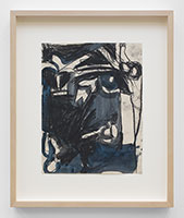 Richard Diebenkorn / 
Untitled (CR 1422), 1955 / 
charcoal and ink on paper / 
11 x 8 1/2 in. (27.9 x 21.6 cm) / 
Framed: 16 3/8 x 13 5/8 in. (41.6 x 34.6 cm) / 
© Richard Diebenkorn Foundation