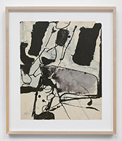 Richard Diebenkorn / 
Untitled (CR 989), 1950-55 / 
ink and crayon on paper / 
Paper: 16 7/8 x 13 7/8 in. (42.9 x 35.2 cm) / 
Framed: 21 3/4 x 18 3/4 in. (55.2 x 47.6 cm) / 
© Richard Diebenkorn Foundation