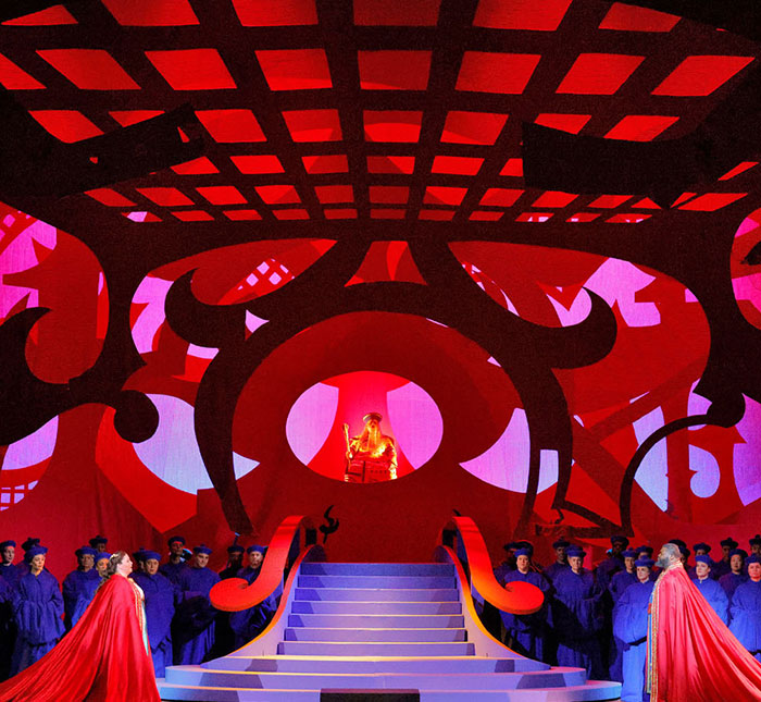 Turandot with set design by David Hockney