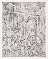 From Veronese: The Adoration of the Kings, 1990s  / 
      drypoint  / 
      29 3/4 x 22 1/4 in (76 x 57 cm)