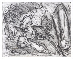 From Early Cezanne, c. 1988 / 
charcoal on paper  / 
16 x 20 in (40.5 x 51 cm)