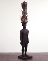 Alison Saar / 
Smokin' Papa Chaud, 2001 / 
wood, ceiling tin, found objects / 
118 x 21 x 20 in (299.7 x 53.3 x 50.8 cm)