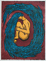 Alison Saar / 
Spiral Betty, 2006 / 
woodcut / 
20 x 15 1/4 in. (50.8 x 38.7 cm)