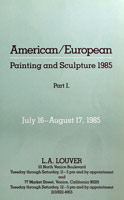 American/European Painting and Sculpture 1985 / Part I announcement, 1985