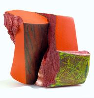 Ken Price / 
Lumpo, 1985 / 
painted fired clay / 
5 x 4 1/2 x 3 1/2 in. (12.7 x 11.43 x 8.89 cm) / 
Private collection