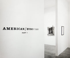 American/European Part I installation photography, 1986