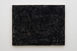 Analia Saban / 
Pleated Ink Circuit Board #12, 2019 / 
ink and laser carved paper on wood panel / 
34 x 44 x 2 1/8 in. (86.4 x 111.8 x 5.4 cm)