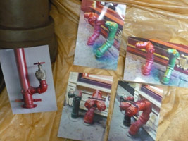 Studio process photography<BR>NY Standpipes with Spikes