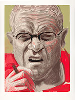 David Hockney / 
Self Portrait I, 13 March 2012, 2012 / 
iPad drawing printed on paper / 
image: 32 x 24 in. (81.3 x 61 cm) / 
sheet: 37 x 28 in. (94 x 71.1 cm) / 
Edition of 25