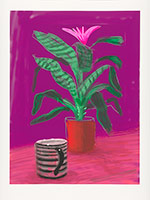 David Hockney / 
Striped Mug, 2010 / 
iPad drawing printed on paper / 
image: 32 x 24 in. (81.3 x 61 cm) / 
sheet: 37 x 28 in. (94 x 71.1 cm) / 
Edition of 25