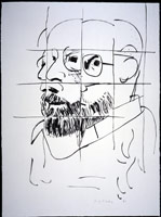 Sidney (After the Polaroid), 1982 / 
ink on paper / 
30 x 22 1/2 in (76.2 x 57.2 cm) / 
37 1/4 x 29 in (94.6 x  73.7 cm)(fr)