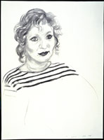 Celia, 1984 / 
charcoal on paper / 
30 x 22 1/2 in (76.2 x 57.2 cm) / 
38 3/4 x 31 in (98.4 x 78.7 cm)(fr)