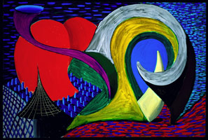 The Ninth V.N. Painting (92A12), 1992 / 
oil on canvas / 
24 x 36 in. (61 x 91.4 cm) / 
30 x 42 in. (76.2 x 106.7 cm) framed / 
Private collection