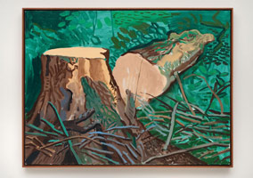David Hockney / 
      Felled Totem, September 4th, 2009, 2009 / 
      oil on canvas  / 
      36 x 48 in (91.4 x 121.9 cm)