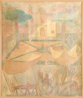 La Plazuela, 1988 / 
oil on canvas / 
37 x 30 in (94 x 76.2 cm)