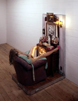 All Have Sinned In Rm. 323, 1992 / 
mixed media assemblage / 
79 1/4 x 42 x 65 in (201.3 x 106.7 x 165.1 cm) / 
Private collection
