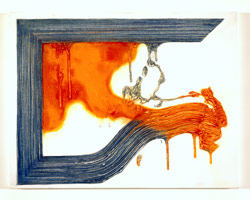 Paint-Zone L.A. #8, 1995 / 
collograph oil on canvas / 
24 x 34 in (61 x 86.4 cm) / 
Private collection