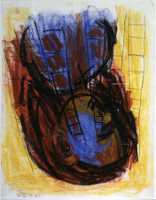 Georg Baselitz  / 
Untitled (12.VI.88), 1988 / 
      mixed media on paper / 
      Paper: 30 1/2 x 23 1/4 in. (77.5 x 59.1 cm) / 
      Framed: 37 1/2 x 30 1/4 in. (95.3 x 76.8 cm)