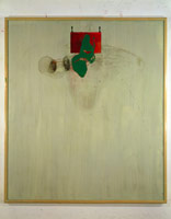 I Du Re, 1989 / 
oil and gouache on canvas with painted wood frame / 
89 x 77 3/8 in (226 x 196.5 cm) / 
Private collection