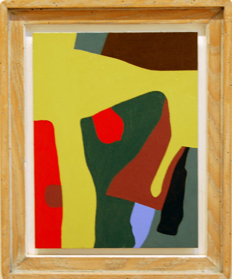 Frederick Hammersley / 
Breed Apart, 1988 / 
oil on 3 plywood / 
13 x 9 7/8 in (33 x 25.1 cm)