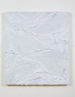 Jason Martin / 
Kasablanka, 2013 / 
pure pigment (Mountain crystal white) on aluminum / 
78 x 69 1/2 x 6 1/2 in. (198.1 x 176.5 x 16.5 cm)