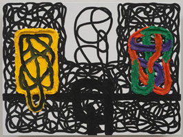 Jonathan Lasker / 
Making Space, 2009 / 
      oil on canvas board / 
      12 x 16 in. (30.5 x 40.6 cm) / 
      Private collection