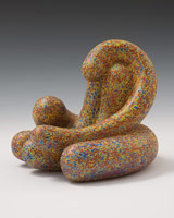 Ken Price / 
Inez, 2010  / 
acrylic on fired ceramic  / 
6 1/2 x 7 3/4 x 7 3/4 in (16.5 x 19.7 x 19.7 cm)