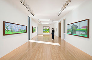 Installation photography, David Hockney: 20 Flowers and Some Bigger Pictures