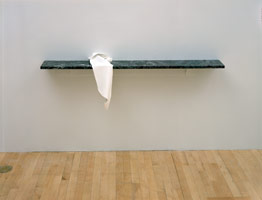Still life, 1992 / 
marble, plaster and steel / 
19 x 55 x 11 1/2 in (48.3 x 139.7 x 29.2 cm)