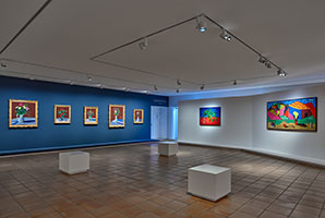 Installation photography / Hockney – Matisse. Un paradis retrouvé / 
© David Hockney / 
© Succession H. Matisse for the artist’s artworks / 
Photo © François Fernandez