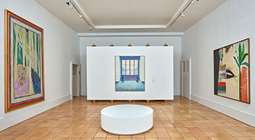 Installation photography / Hockney – Matisse. Un paradis retrouvé / 
© David Hockney / 
© Succession H. Matisse for the artist’s artworks / 
Photo © François Fernandez