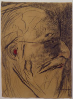 R.B. Kitaj / Self Portrait 2003, 2002 – 2003 / 
charcoal on paper / 
30 x 22 inches (77.5 x 57.2 cm) / 
Private collection 