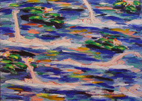 Salome  / 
Seerosenteich, 1988  / 
      oil on canvas / 
      60 1/2 x 84 1/2 in. (153.7 x 214.6 cm)