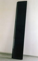John McCracken / 
Unititled Plank (Black), 1985 / 
polyester resin on wood / 
112 x 24 x 3 in (284 x 59.5 x 7.5 cm) / 
Private collection