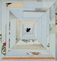 One Dot Painting, 1992 / 
found metal collage on plywood with steel brads / 
32 x 29 in (81.3 x 73.7 cm)