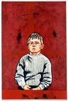 Portrait Boy, 1991 / 
acrylic on canvas / 
69 3/4 x 46 in (177.2 x 116.8 cm) / 
Private collection