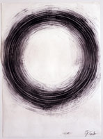 To Circle II, 1995 / 
charcoal on paper / 
74 x 54 in (188 x 137.2 cm) / 