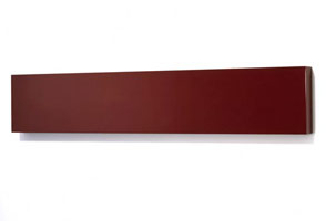 John McCracken / 
Sirius, 2003 / 
lacquer, resin, fiberglass, plywood / 
17 x 92 x 4 3/4 in (43.2 x 233.7 x 12.1 cm) / 
Private collection 