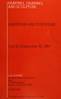 American/European Painting, Drawing and Sculpture Part I announcement, 1984
