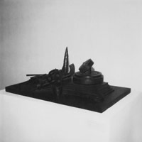 Michael Sandel / 
Memorial with Tyres, 1982 / 
bronze / 
22 x 13 x 8 in. (55.88 x 33.02 x 20.32 cm) / 
Private collection