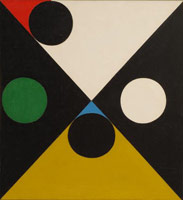 Frederick Hammersley / 
Same difference, 1959 / 
oil on linen / 
24 x 22 in (61 x 55.9 cm)