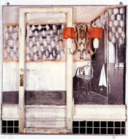 Edward & Nancy Reddin Kienholz / 
Drawing for the Hoerengracht No. 10, 1987 / 
mixed media assemblage / 
42 x 41 x 5 in (106.7 x 104.1 x 12.7 cm)