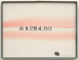 Kienholz / 
For $264.00, 1974 / 
aquarelle and ink on paper / 
12 x 16 in (30.5 x 40.6 cm)