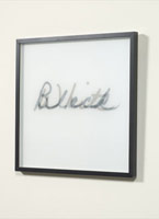 Nancy Reddin Kienholz / 
Black - White, April 2, 2007 / 
lenticular (mixed media) / 
18 x 18 in. (45.7 x 45.7 cm)