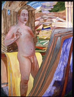The Philosopher, 1982 / 
acrylic on canvas / 
96 x 72 inches (243.8 x 182.9 cm) / 
Collection of the Santa Barbara Museum of Art, Santa Barbara, CA / 