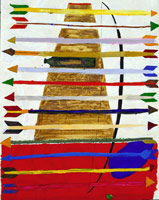 Arrows, 1986
acrylic on paper
57 1/4 x 43 3/4 in (145.4 x 111.1 cm)(fr)