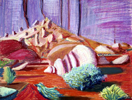 David Hockney / 
Study of the Grand Canyon XII, 1998 / 
oil pastel on paper / 
19 3/4 x 25 1/2 in (50.2 x 64.8 cm)