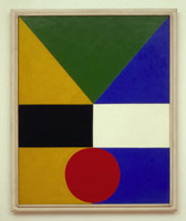 Frederick Hammersley / 
Opposing, 1959 / 
oil on canvas / 
32 1/2 x 26 3/4 in (76.2 x 61 cm./82.6 x 68 cm) / 
Private Collection