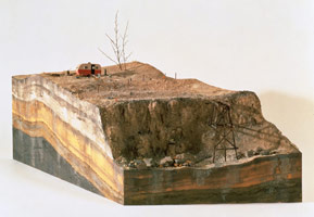 Michael C McMillen / 
      Lost Lake, 1983 / 
      mixed media construction / 
      23 x 20 1/4 x 36 in (58.4 x 51.4 x 91.4 cm)